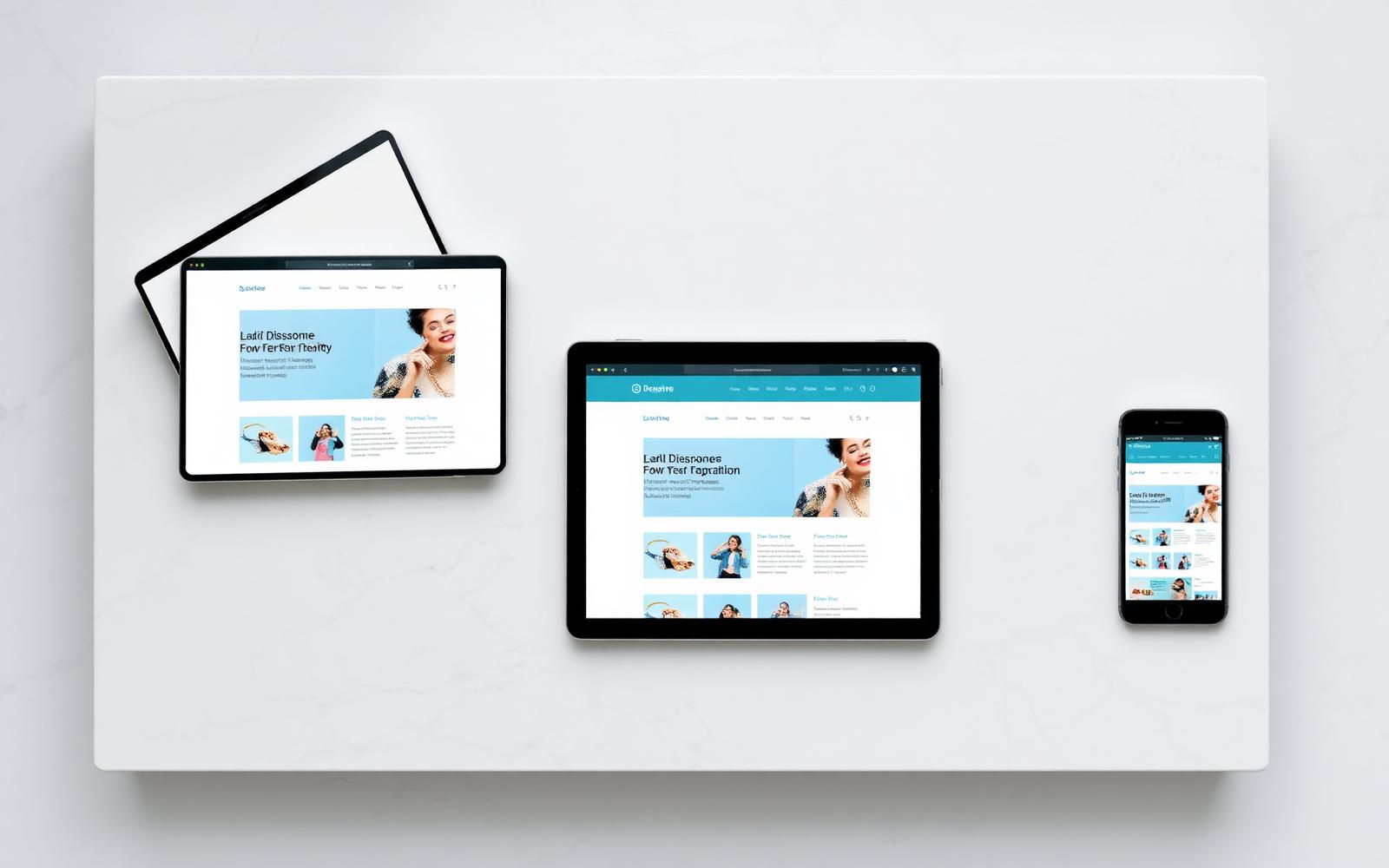 Premium device mockups showcasing responsive websites